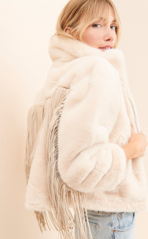 Dancing In The Moonlight White Fringe Jacket – The Vintage Leopard