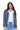 Helen Hooded Blazer With Removeable Grey Hoodie Insert - Navy Plaid
