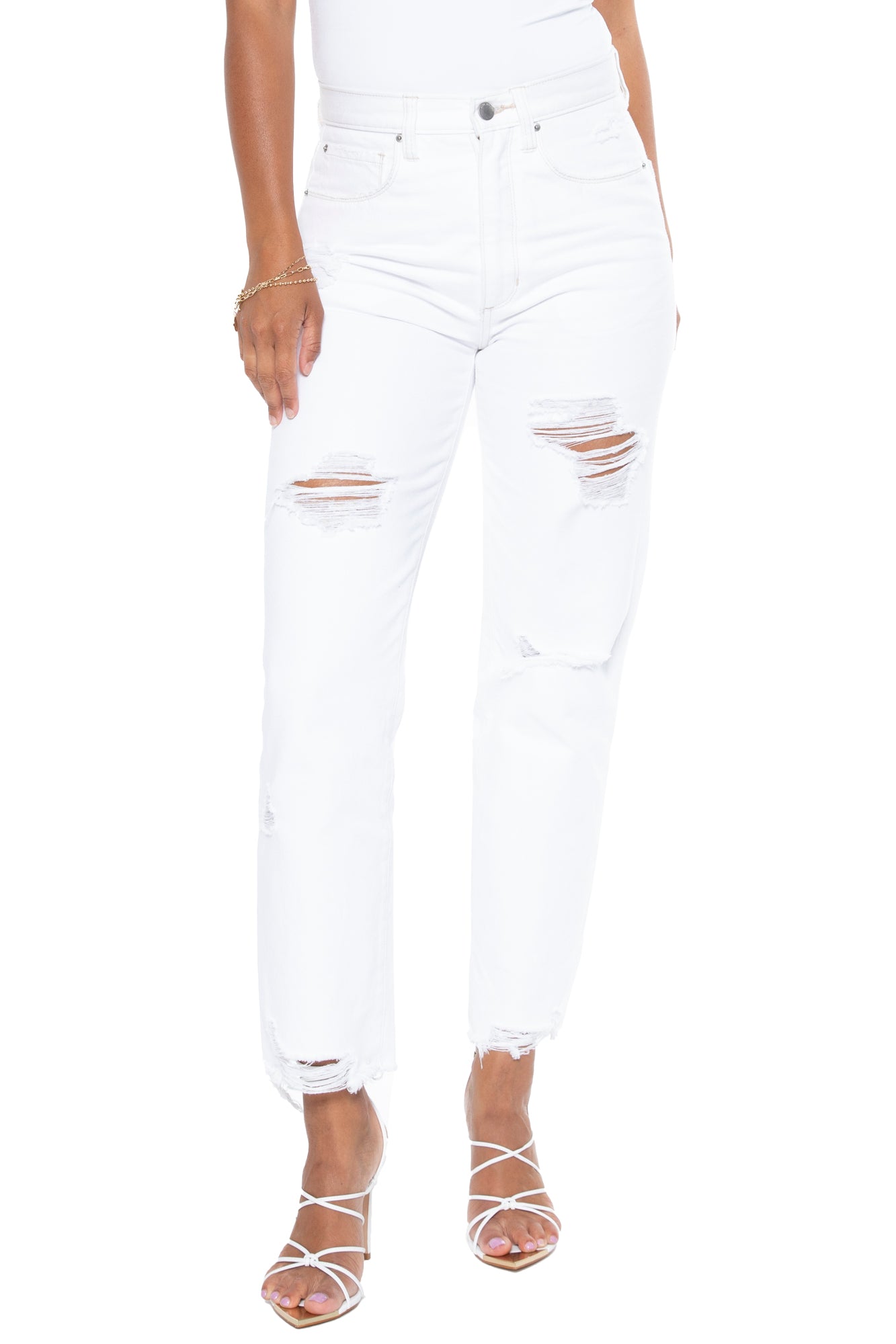 Boyfriend Jean in White