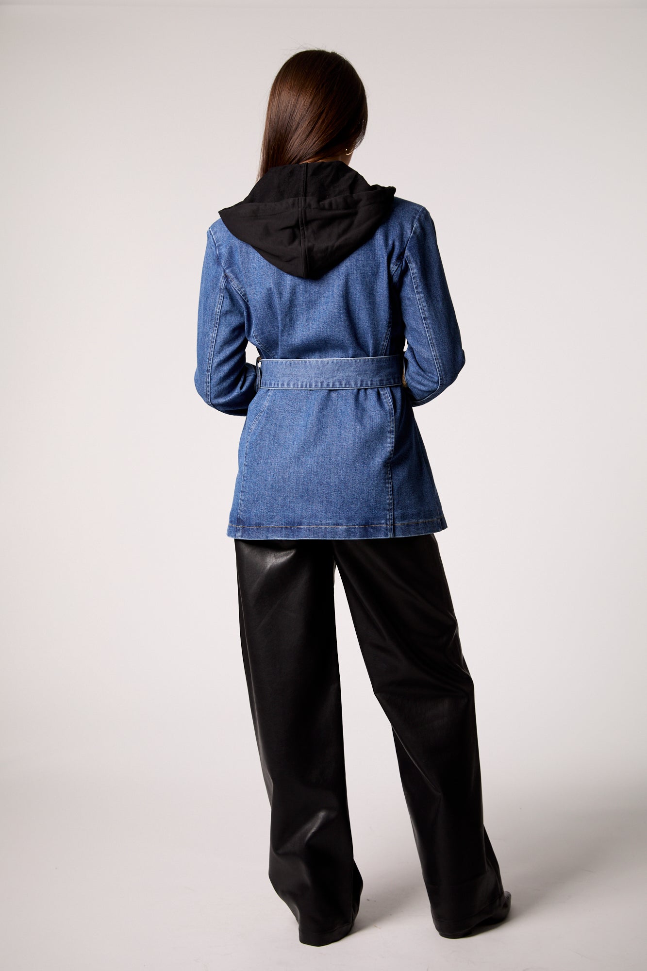 Gracie Trench With Removable Black Hoodie Insert