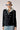 Helen Double Breasted Blazer With Removable Grey Hoodie Insert - Black