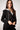 Helen Double Breasted Blazer With Removable Grey Hoodie Insert - Black