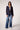 Helen Double Breasted Blazer With Removable Grey Hoodie Insert - Navy