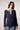 Helen Double Breasted Blazer With Removable Grey Hoodie Insert - Navy