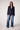 Helen Double Breasted Blazer With Removable Grey Hoodie Insert - Navy