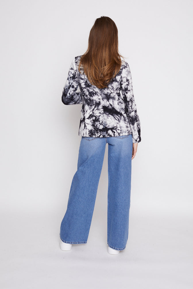 Helen Tie Dye Blazer With Removable Denim Insert