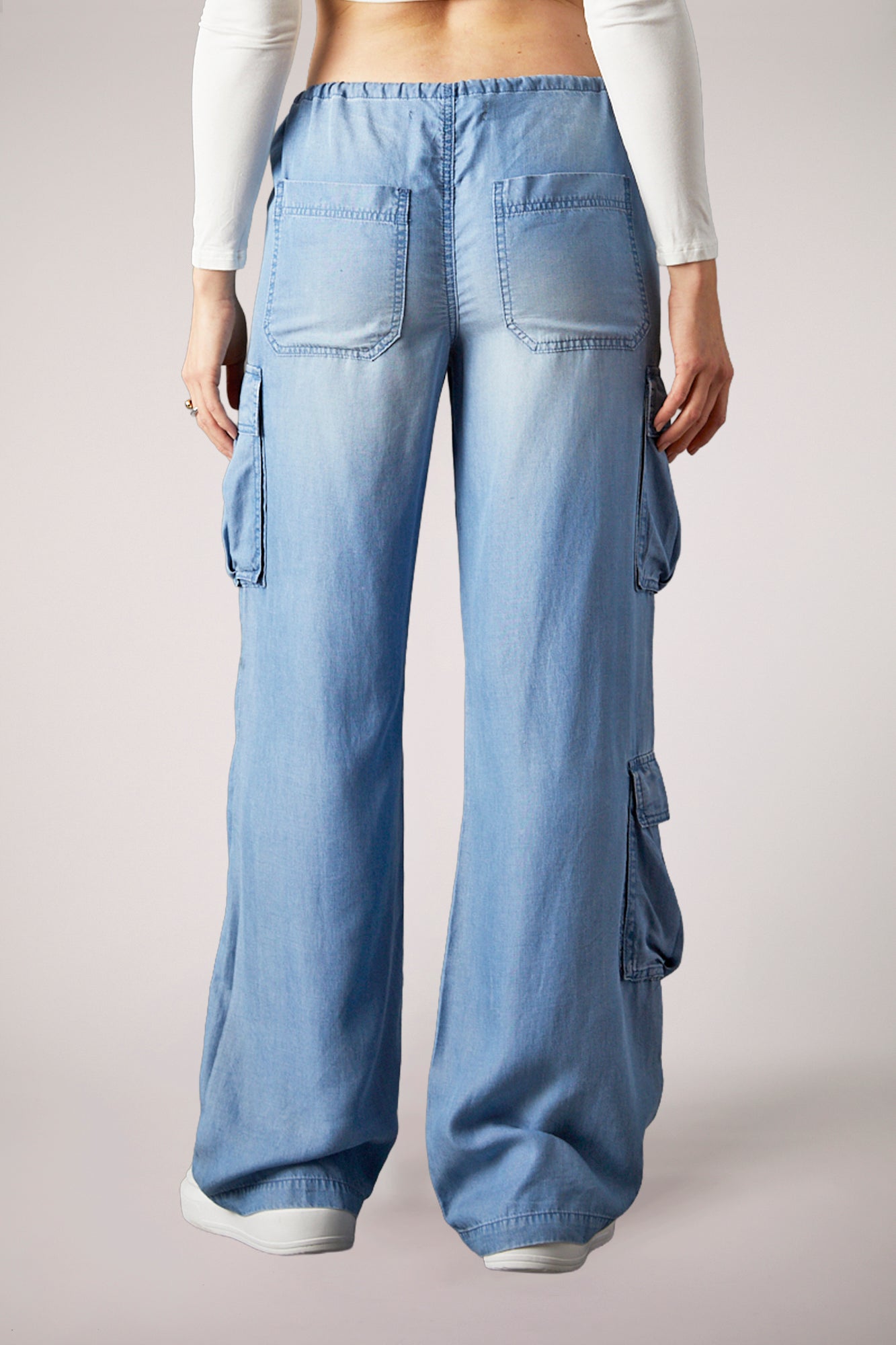 In Combat Tencel Wide Leg - Light Tel Aviv