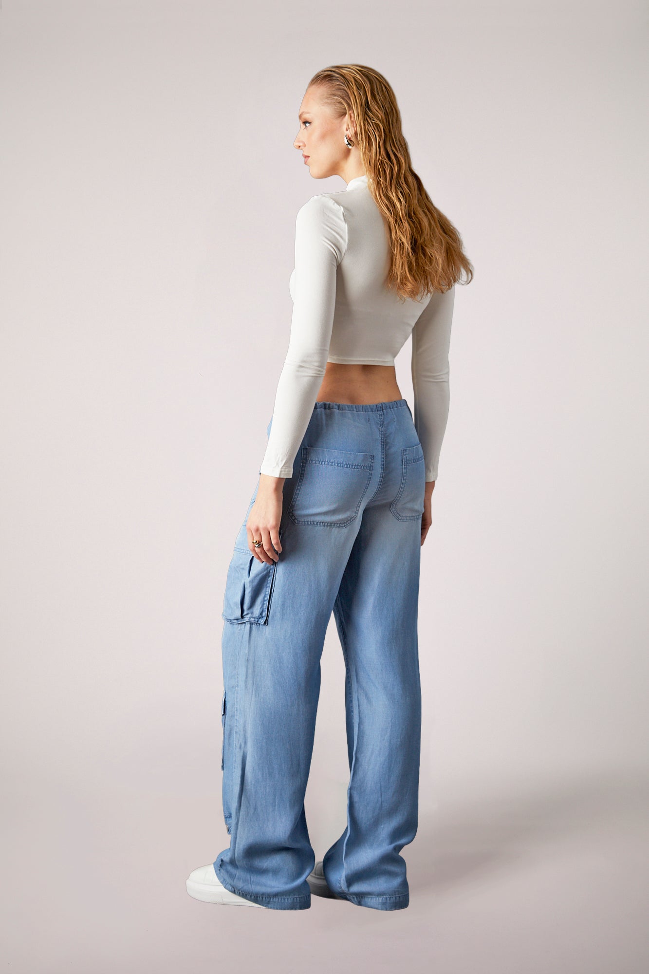 In Combat Tencel Wide Leg - Light Tel Aviv