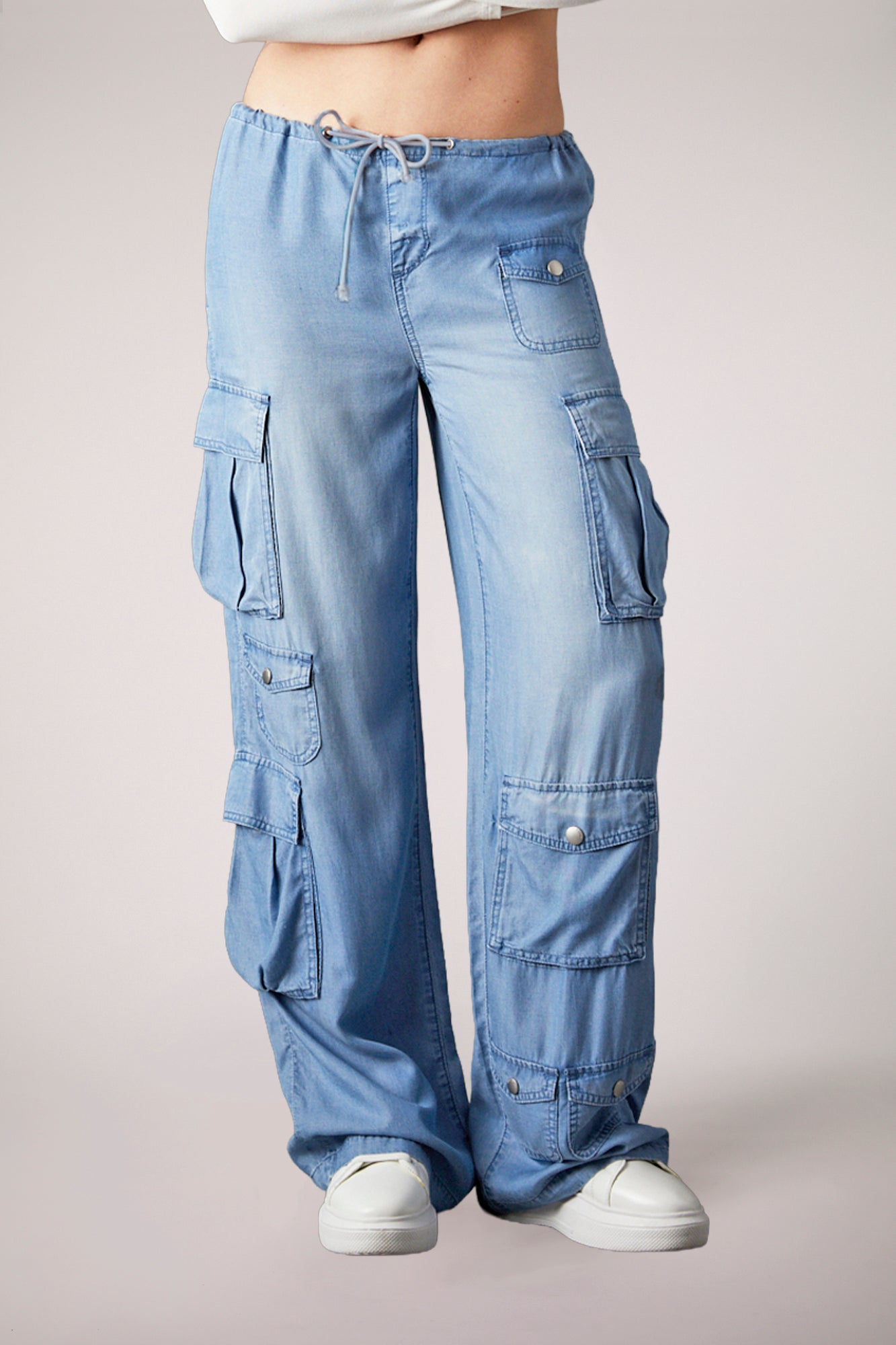 In Combat Tencel Wide Leg - Light Tel Aviv