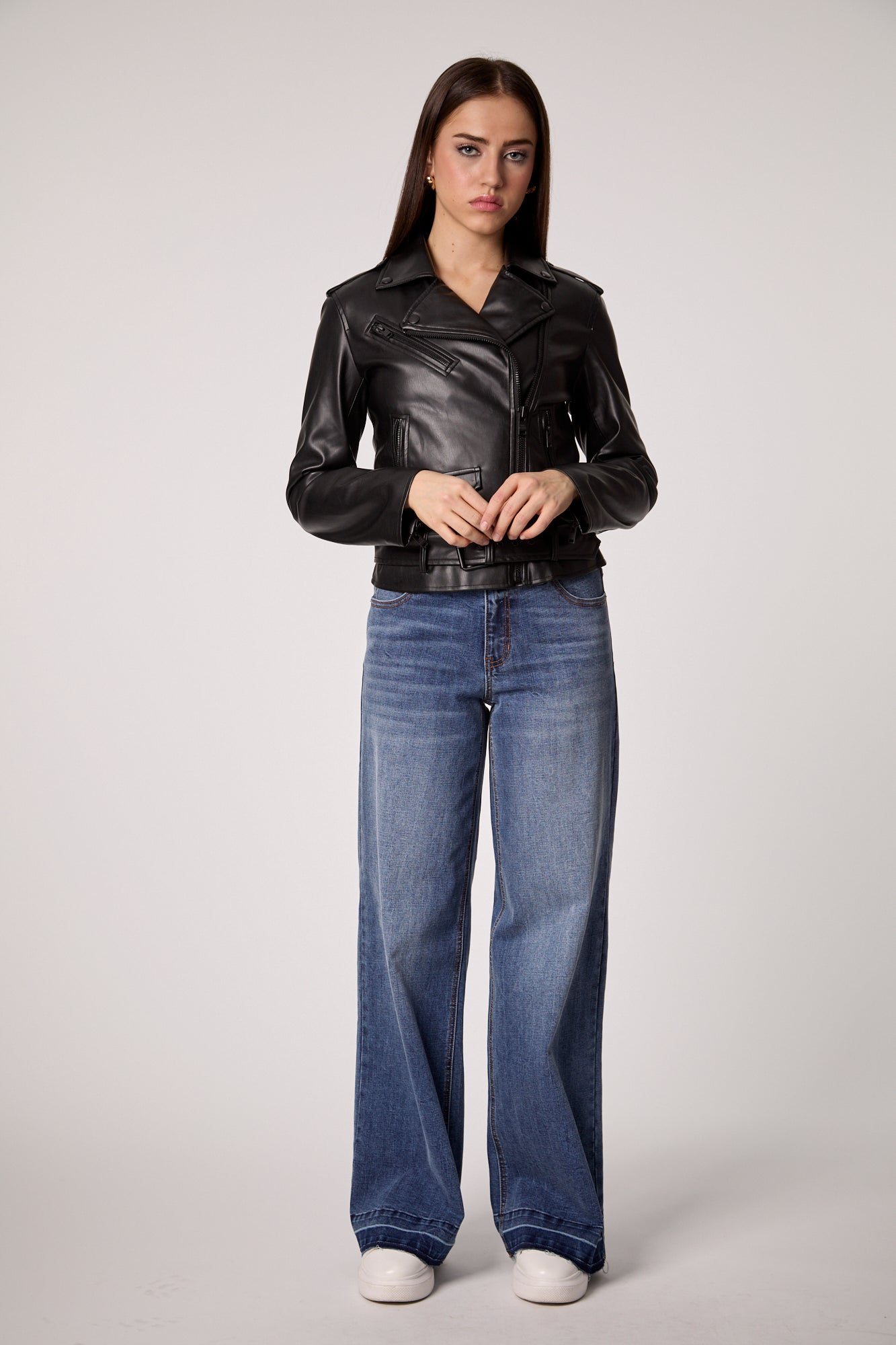 Classic Moto UNreal Leather Jacket -  Black