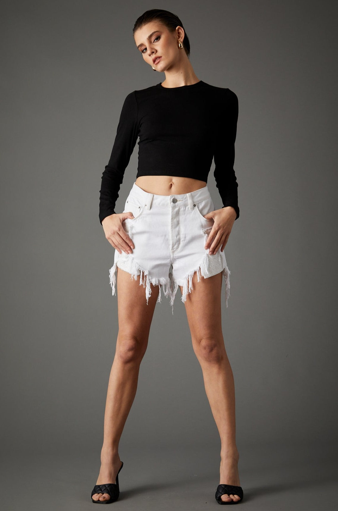 Pearl Girl Short in White