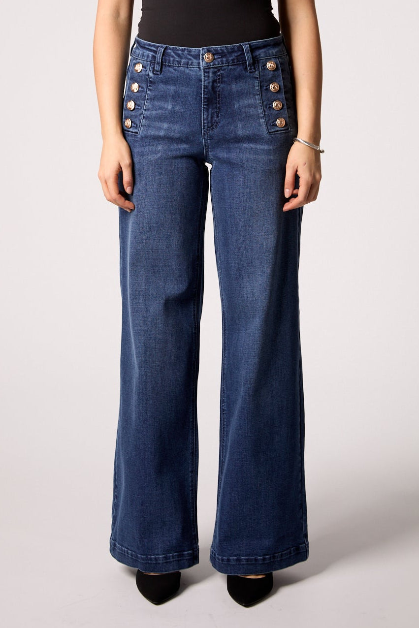 Sailor Mid Rise Wide Leg