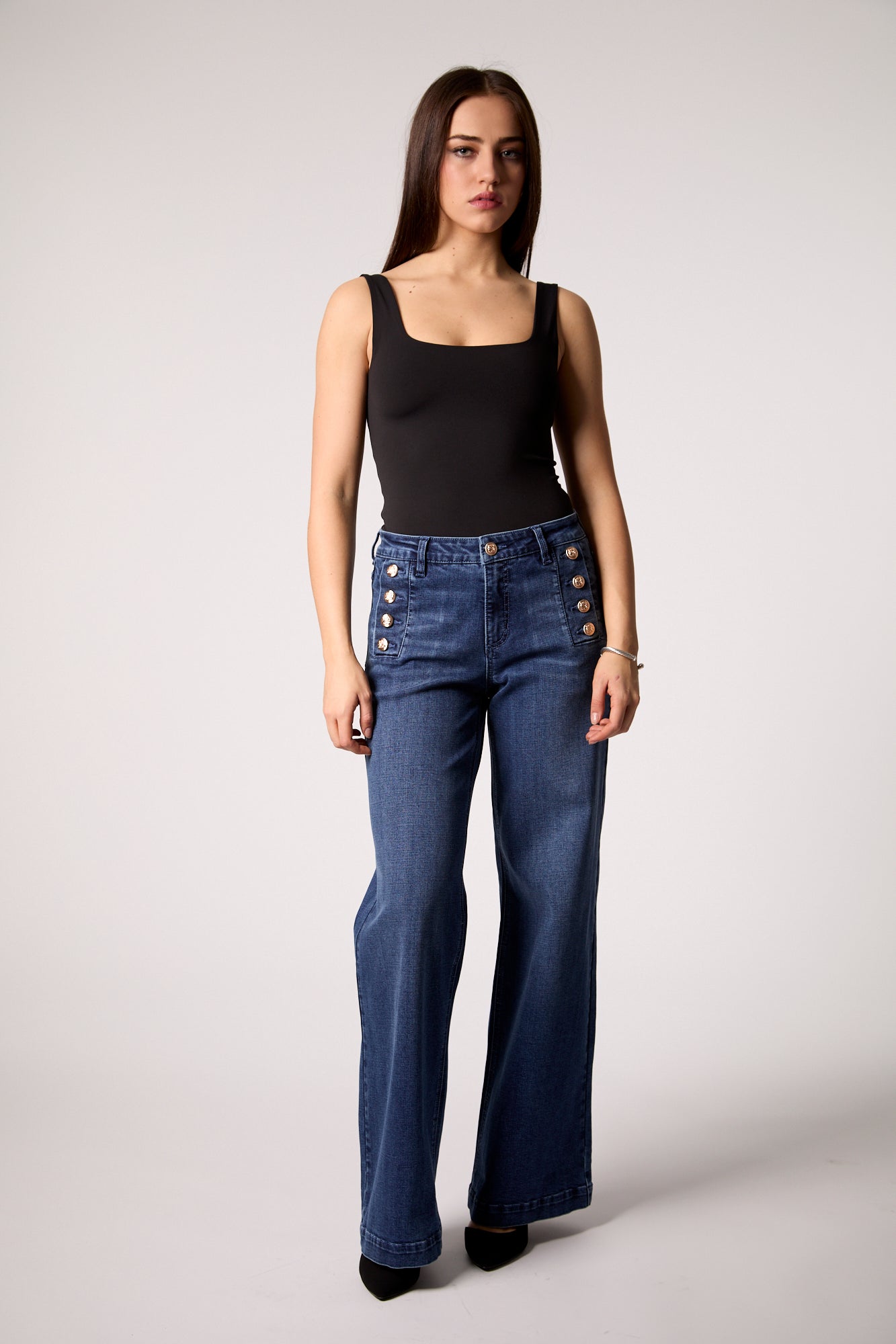 Sailor Mid Rise Wide Leg