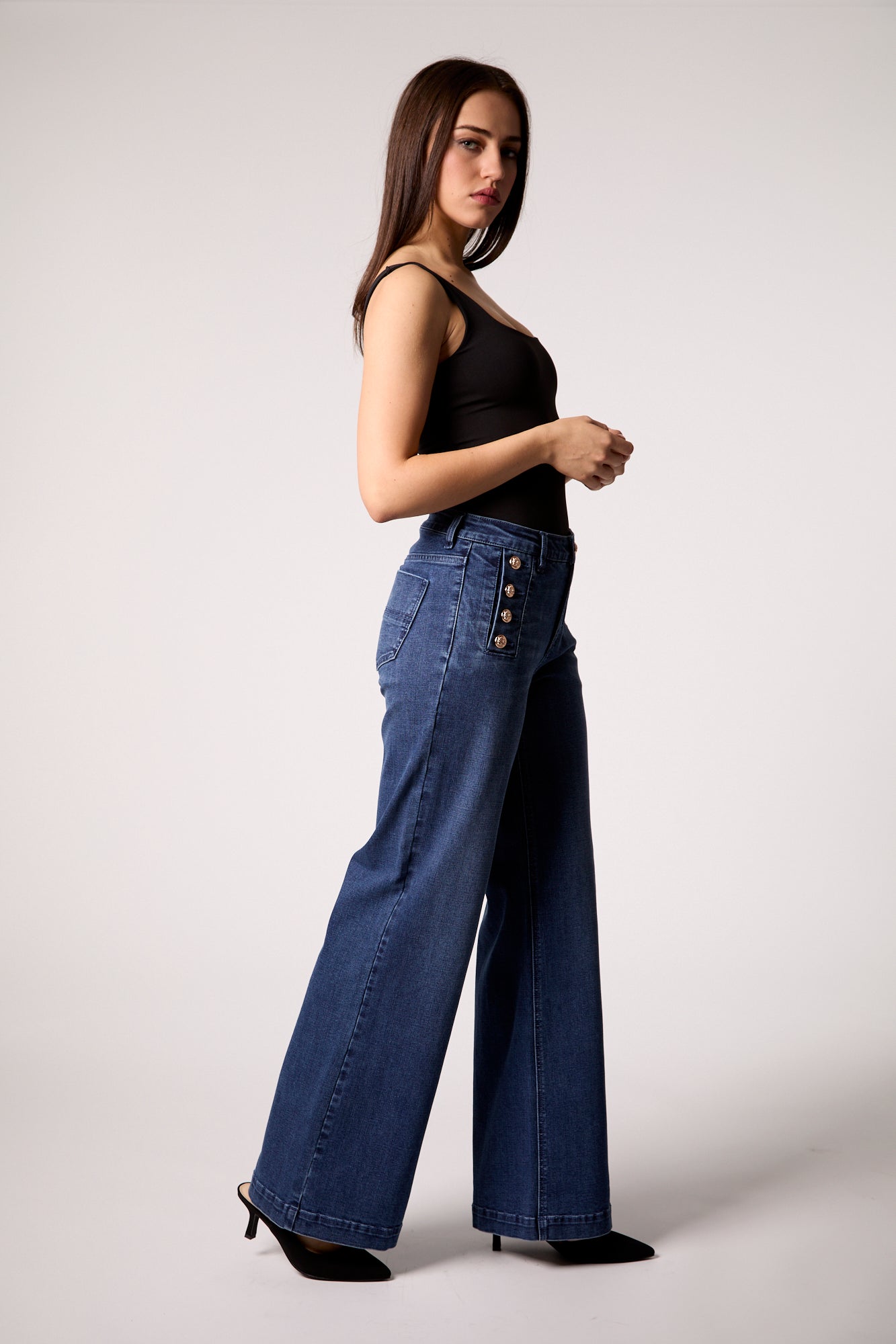 Sailor Mid Rise Wide Leg