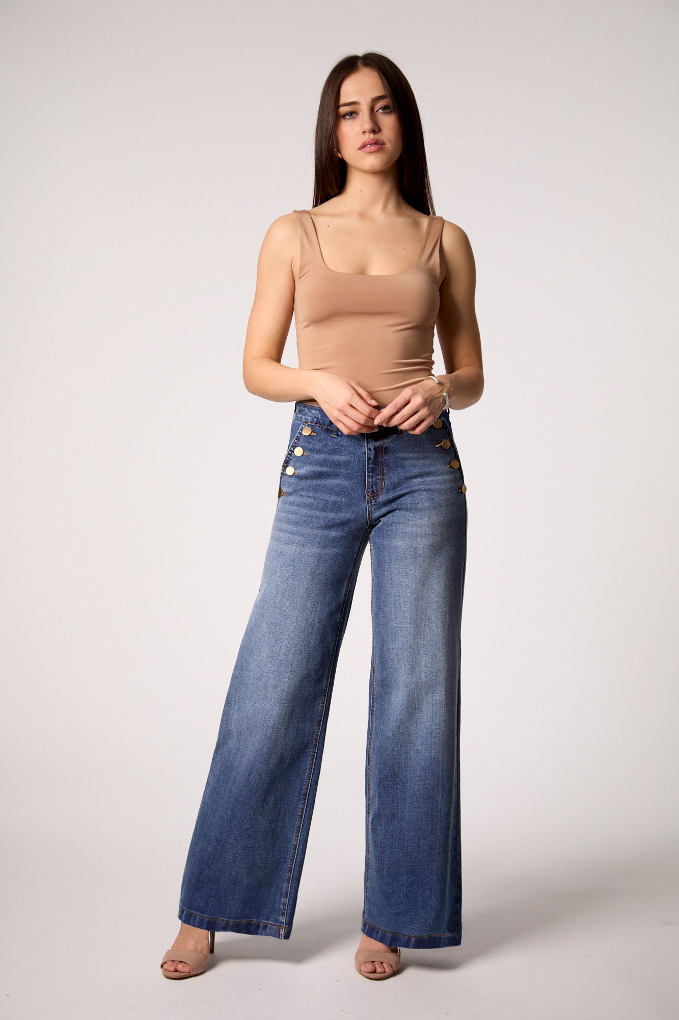 Selena Recycled Wide Leg Trouser - Prague