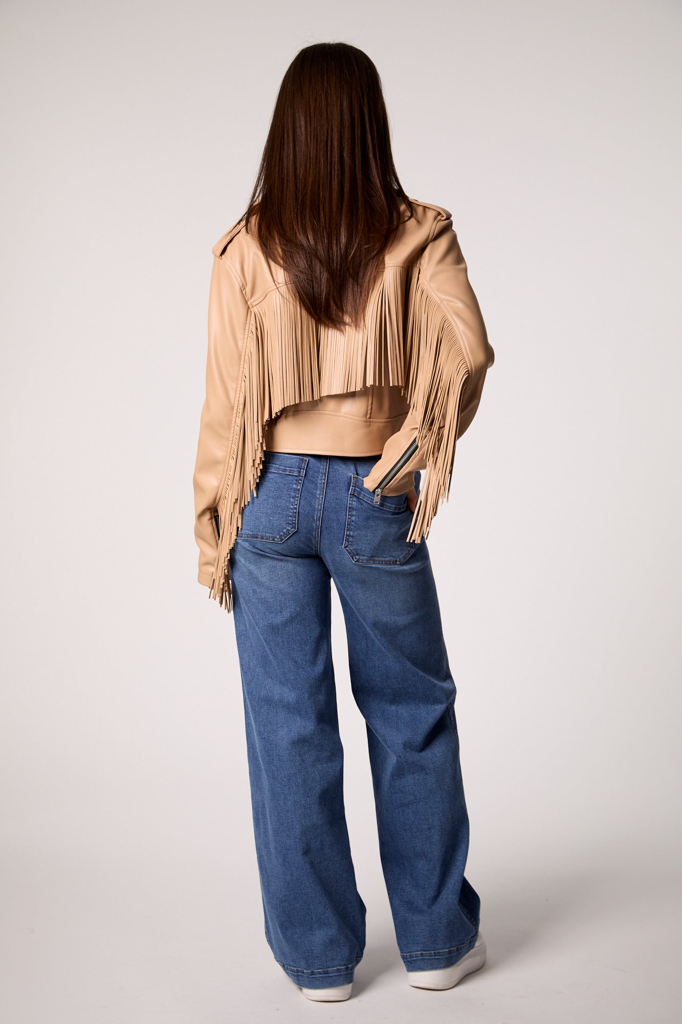 The Way She Moves Unreal Leather Jacket -  Sand Dune