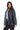 Unreal Leather & Denim Shacket in Black