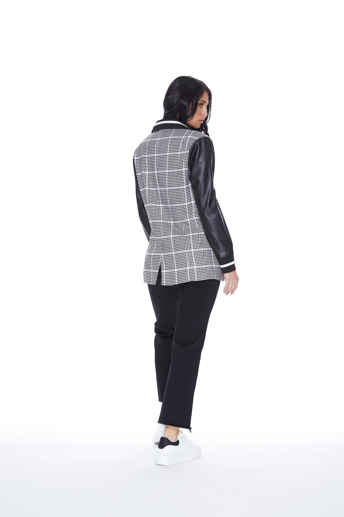 Varsity Blazer in Houndstooth