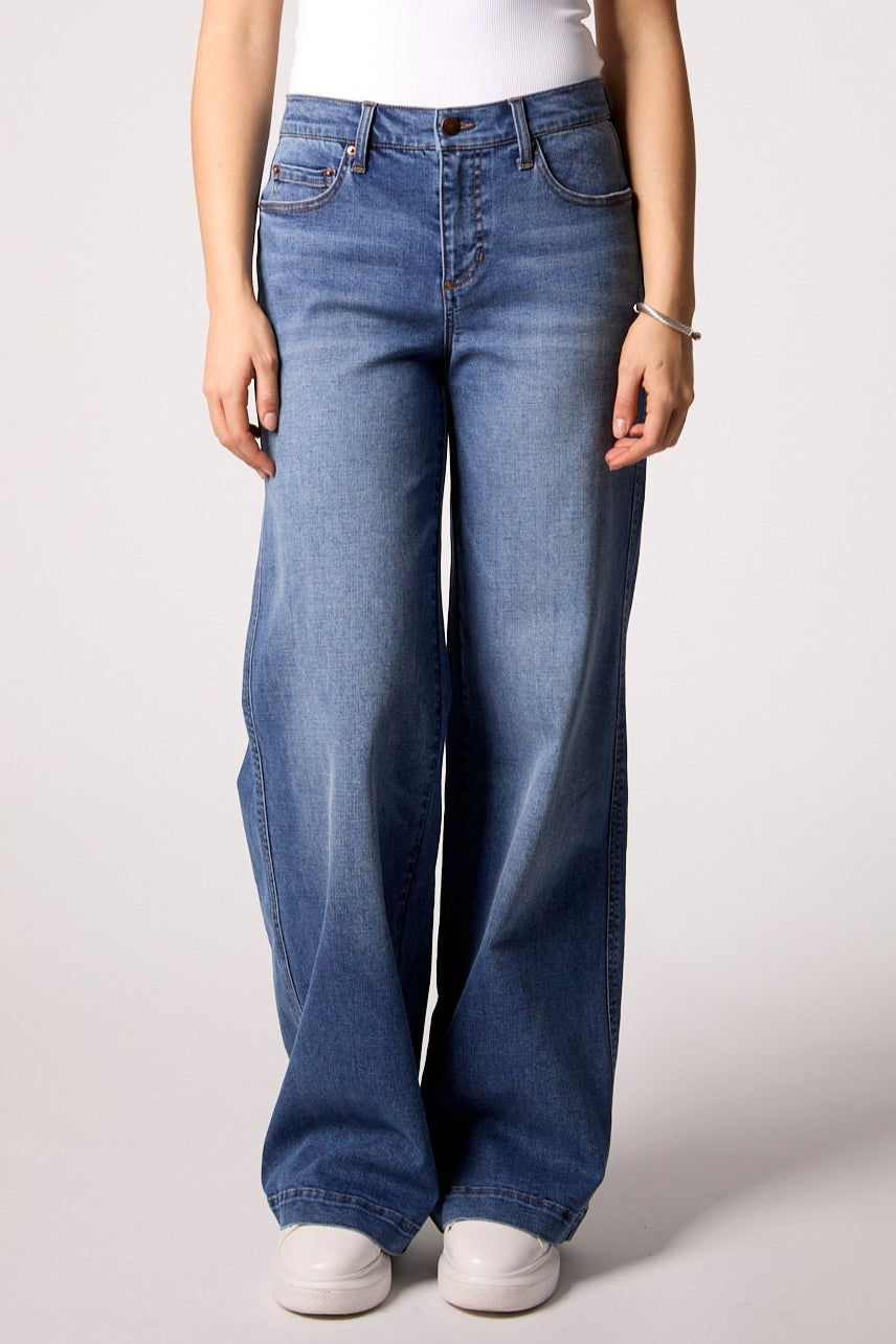 Waverly Mid Rise Wide Leg- Madrid