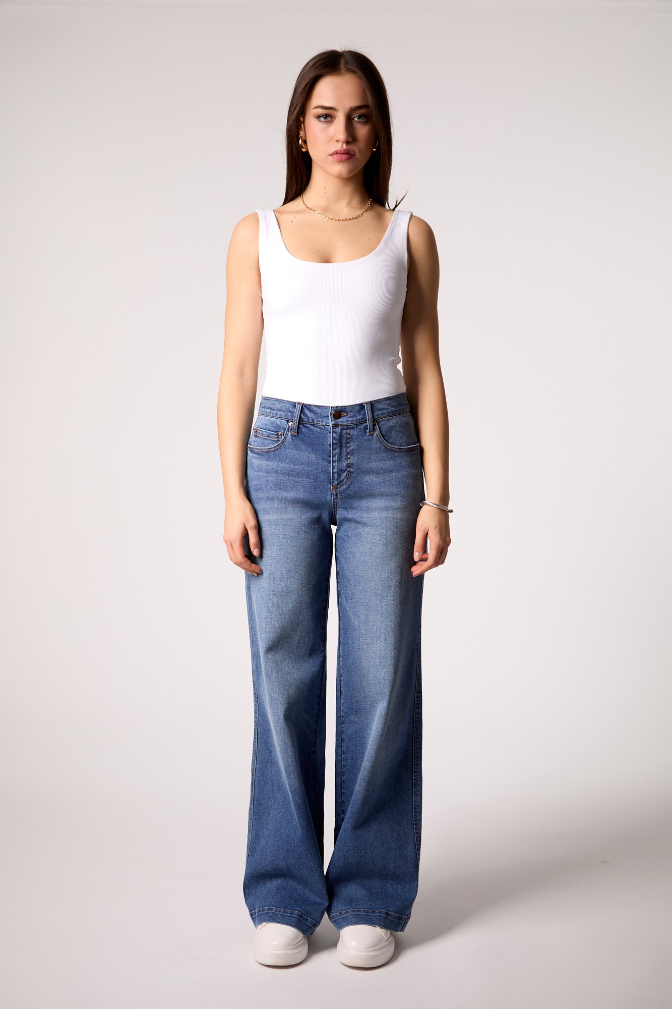 Waverly Mid Rise Wide Leg- Madrid
