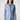 Blue Revival Helen blazer with removable denim insert in heather blue, featuring a fitted silhouette, silver buttons and flap pockets.