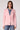 Blue Revival Helen blazer with removable denim insert in pale pink, featuring a fitted silhouette, silver buttons and front flap pockets.
