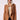 Blue Revival Helen double breasted blazer in toffee with removable cream hoodie insert and gold buttons.