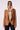 Blue Revival Helen double breasted blazer in toffee with removable cream hoodie insert and gold buttons.
