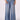 Blue Revival Liv drawstring wide leg pants in San Marino with mid-rise fit and adjustable drawstring waist.