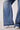Close-up of the Blue Revival Liv drawstring wide leg pants in San Marino showing the wide-leg hem and lightweight fabric.