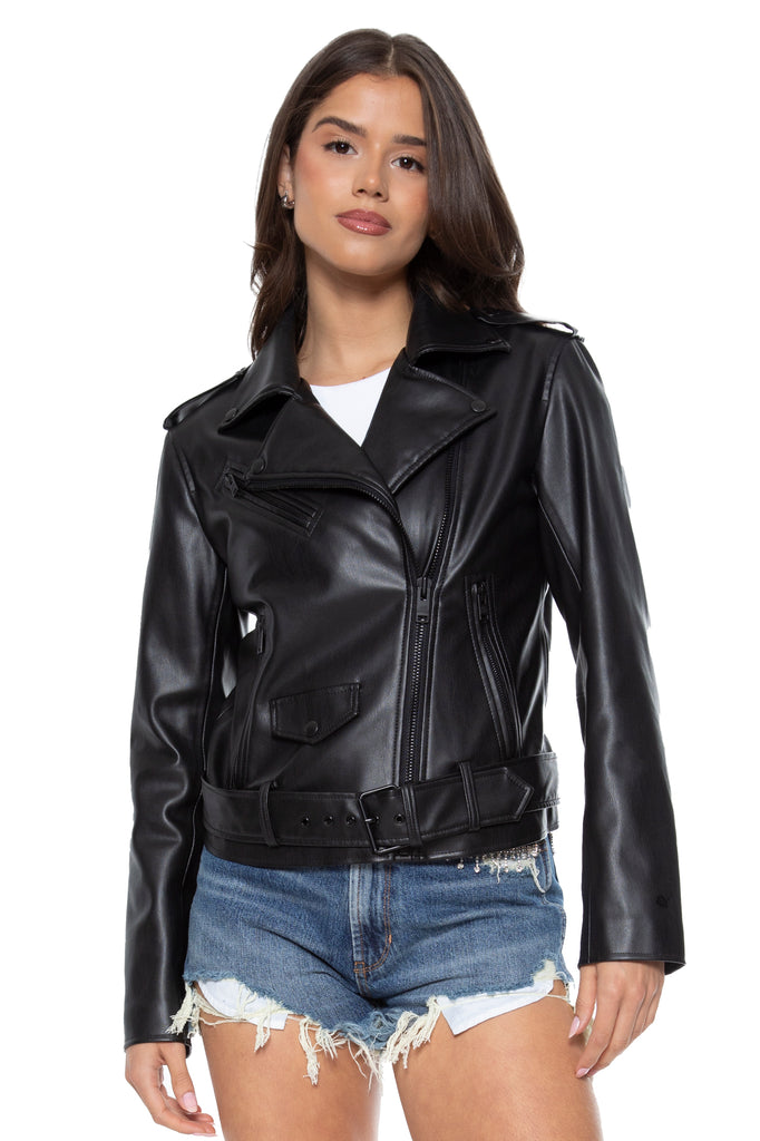 Classic Moto UNreal Leather Jacket in Black