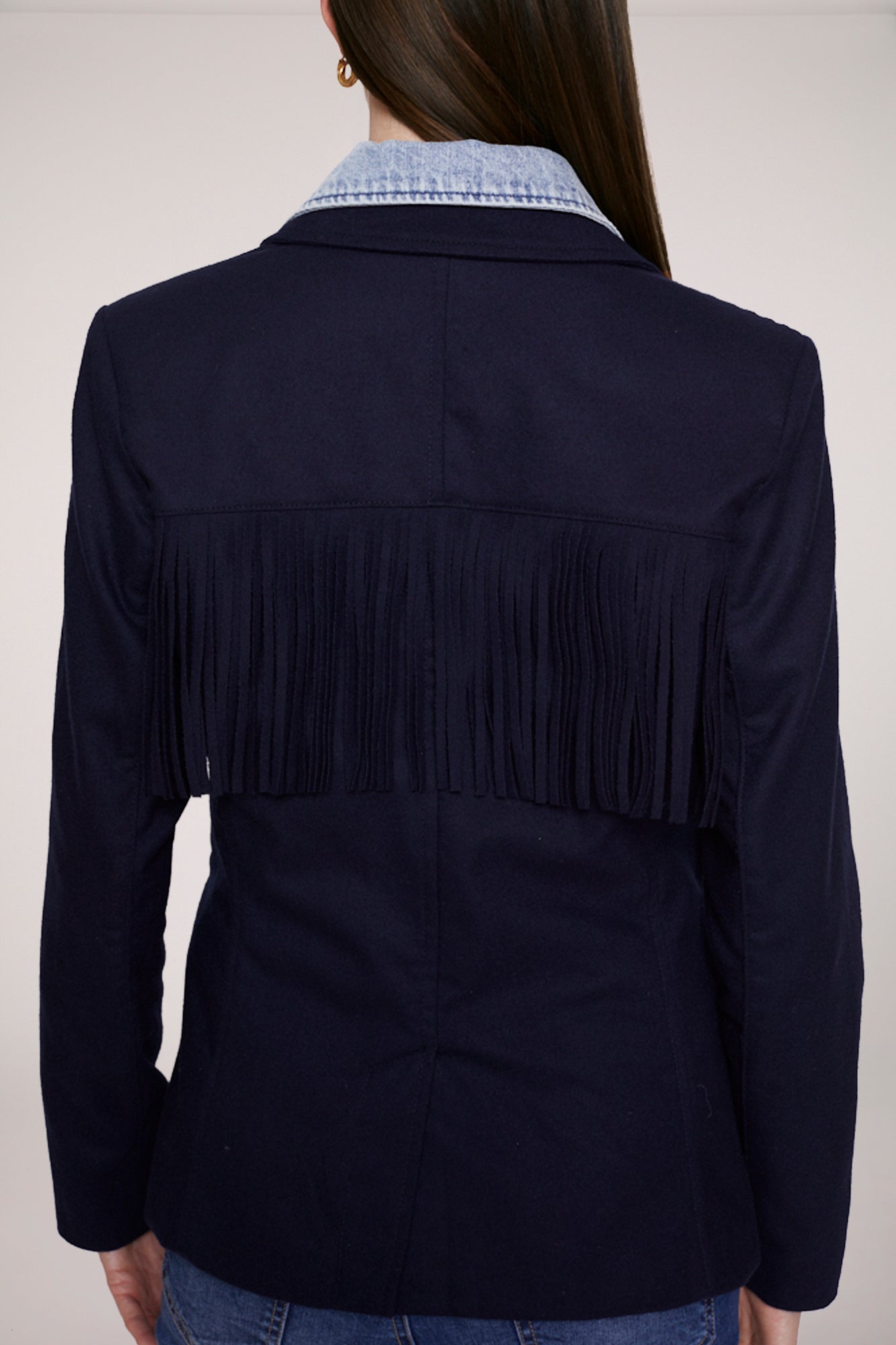 Helen Fringe Blazer - Midnight