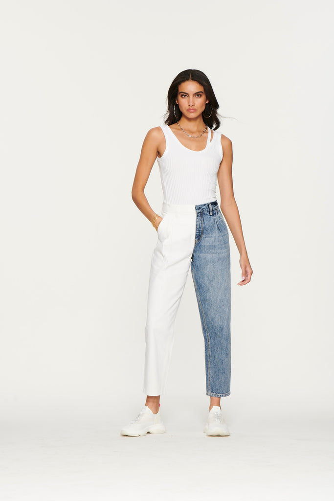 Happy Hour Pant In Angel Falls & White