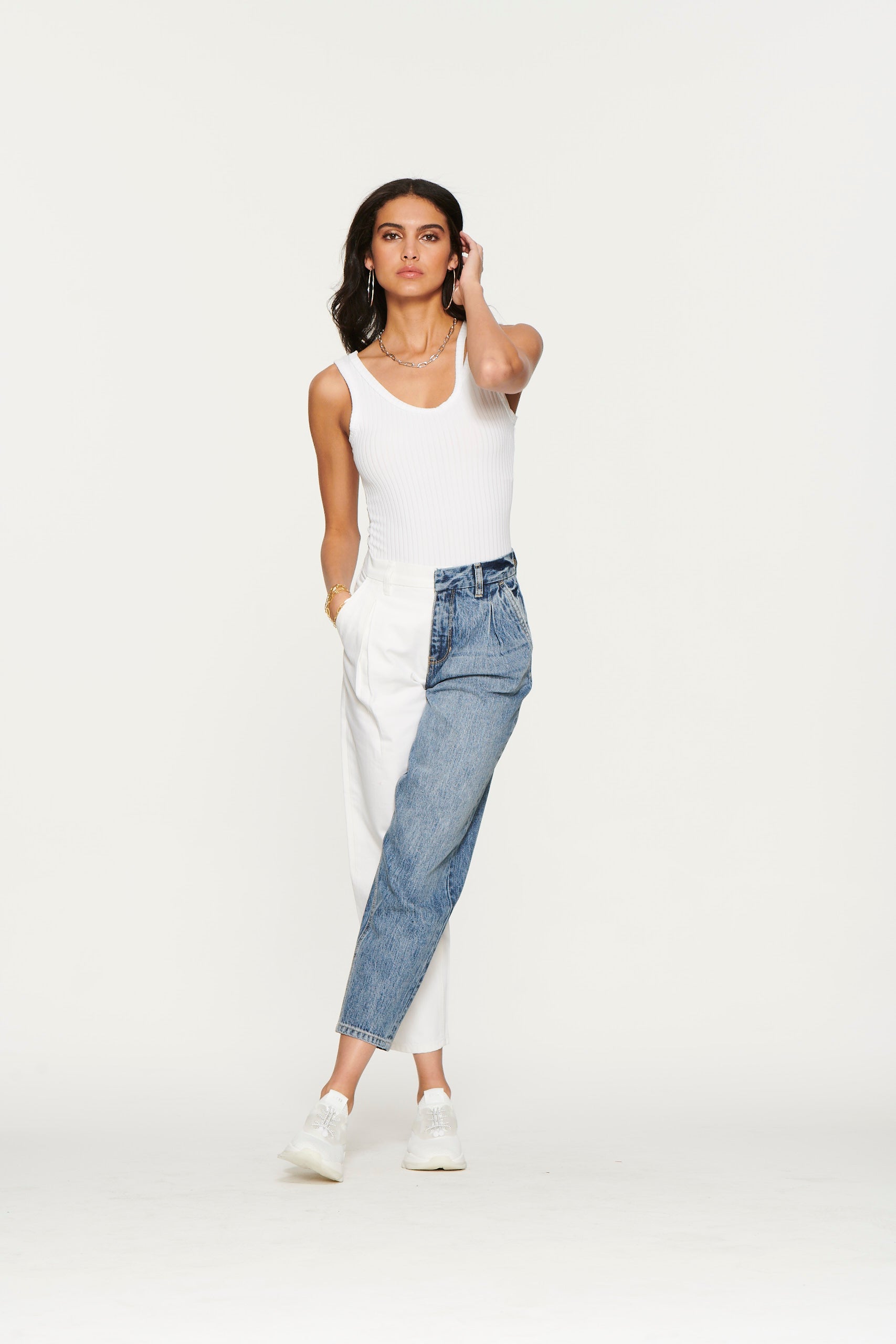 Happy Hour Pant In Angel Falls & White