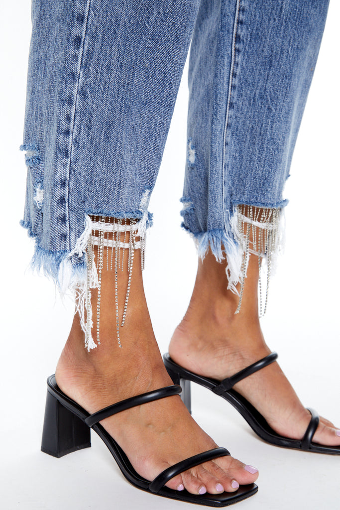All Chained Up Ankle Jean in Angel Falls