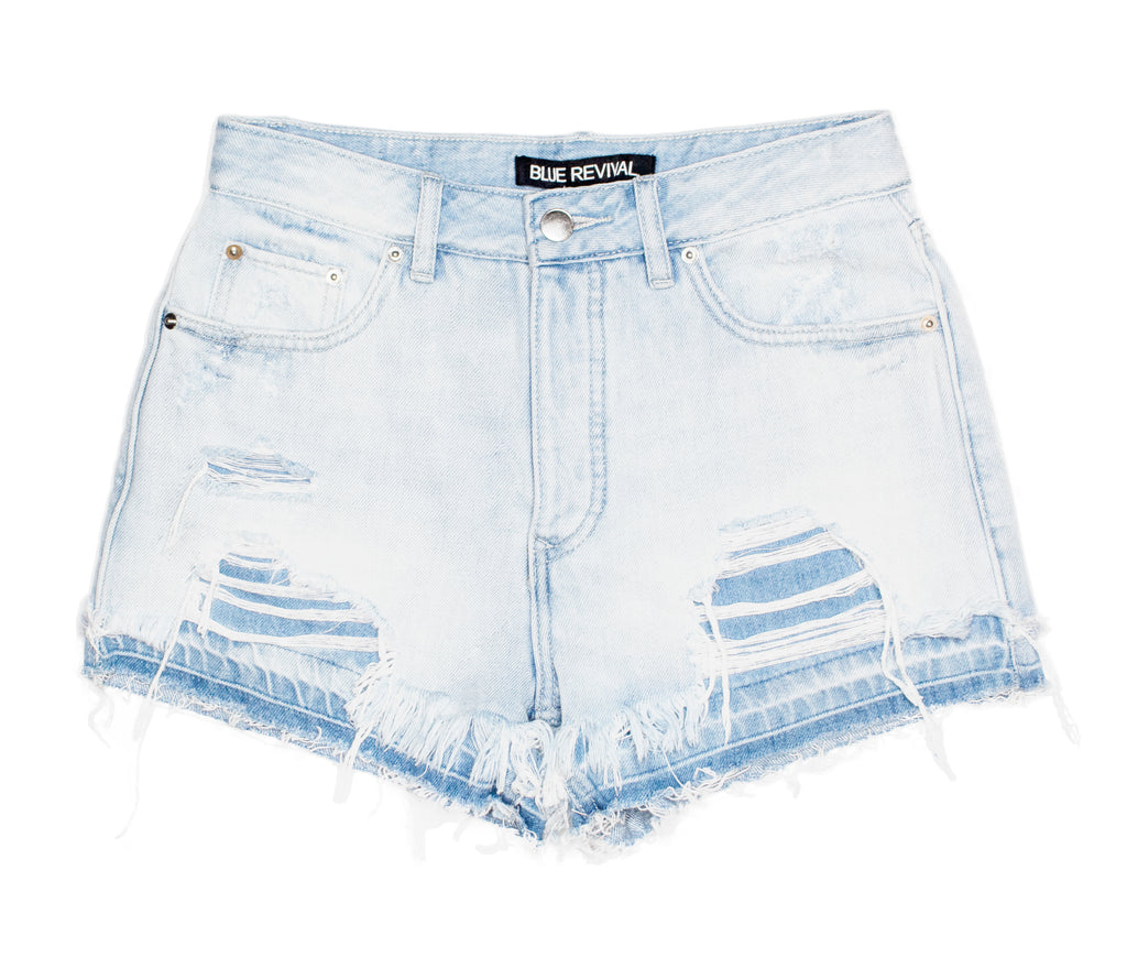 Double Trouble Short In Ultra Light Wash