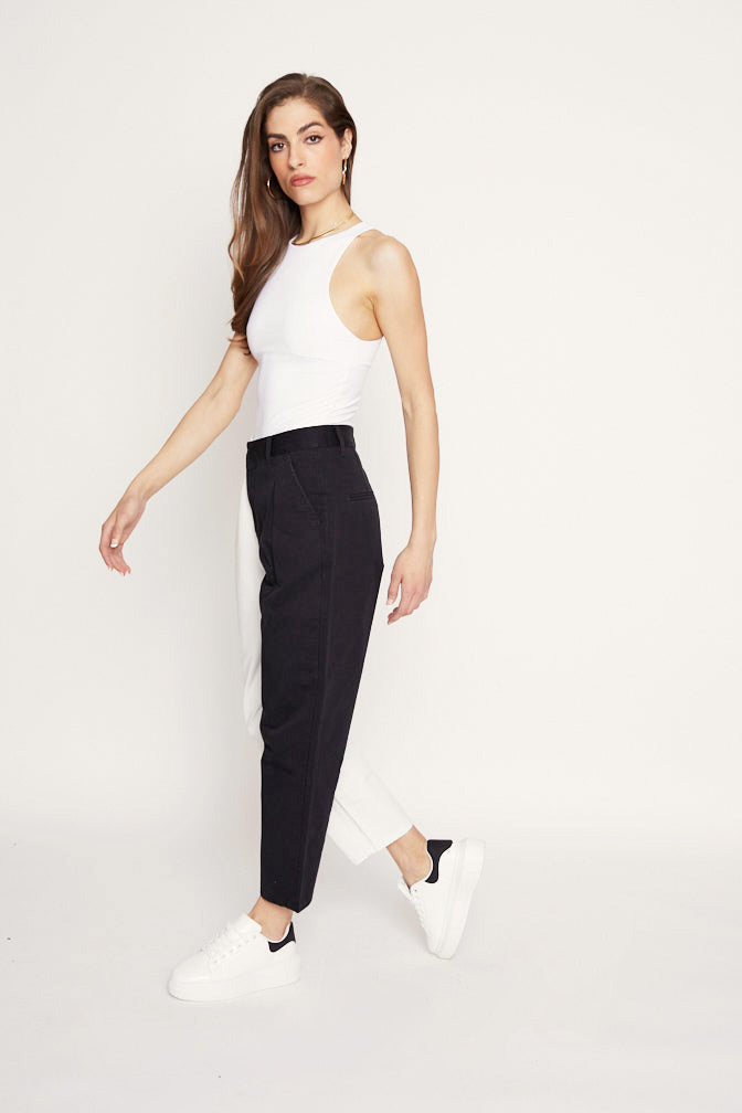 Happy Hour Pant In Black White Blue Revival