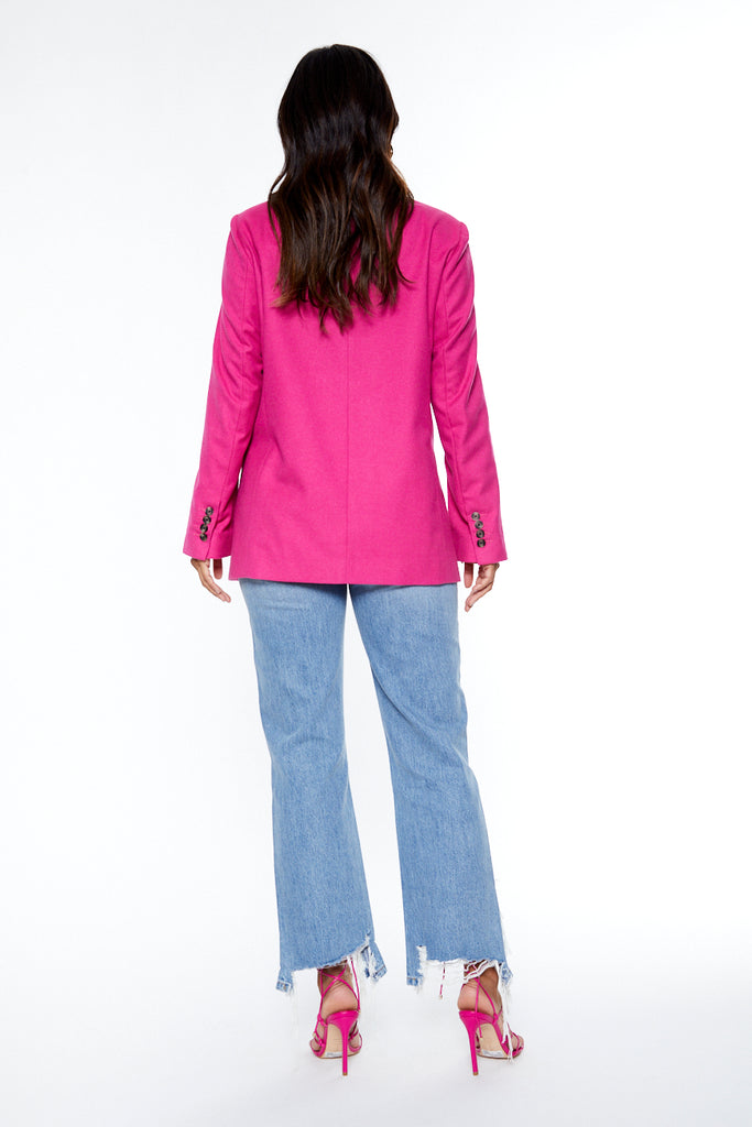 Your Ex Boyfriends Blazer In Fuchsia